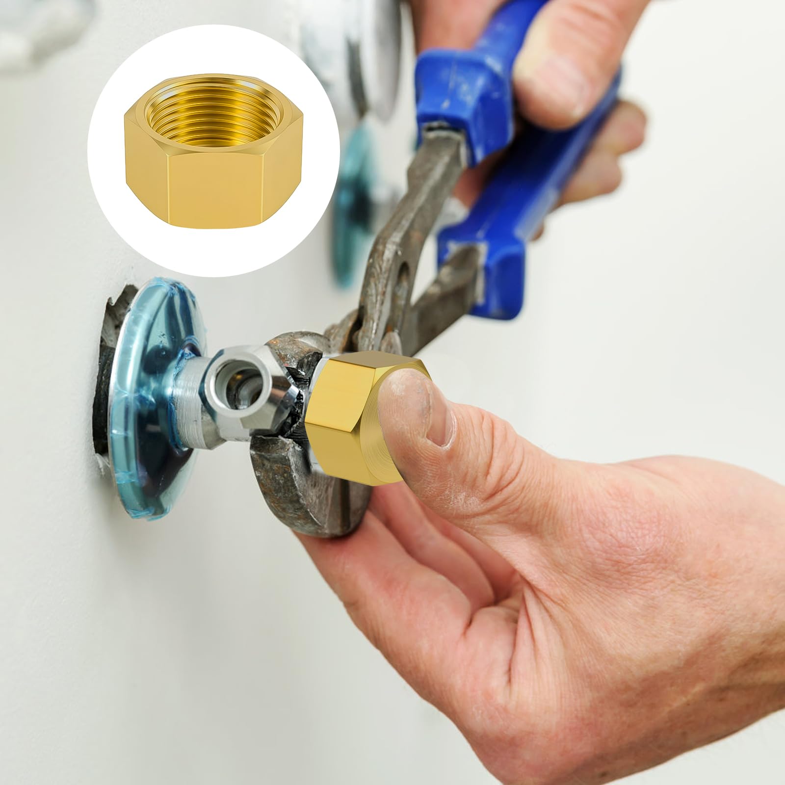 Amazon.com: 6 PCS Brass Pipe Caps with Rubber Gaskets - Hex